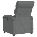 Fauteuil de massage inclinable gris foncé tissu – Image 4