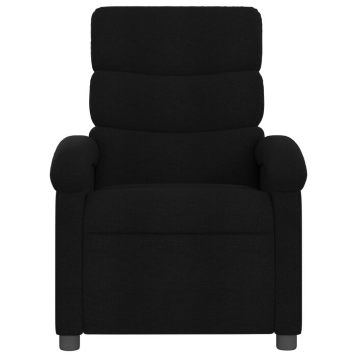 Fauteuil de massage inclinable noir tissu – Image 2