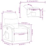 Fauteuil de massage inclinable noir similicuir – Image 11
