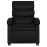 Fauteuil de massage inclinable noir similicuir – Image 2