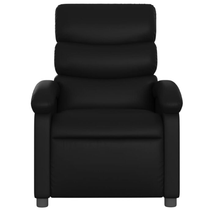 Fauteuil de massage inclinable noir similicuir – Image 2