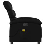 Fauteuil de massage inclinable noir similicuir – Image 3