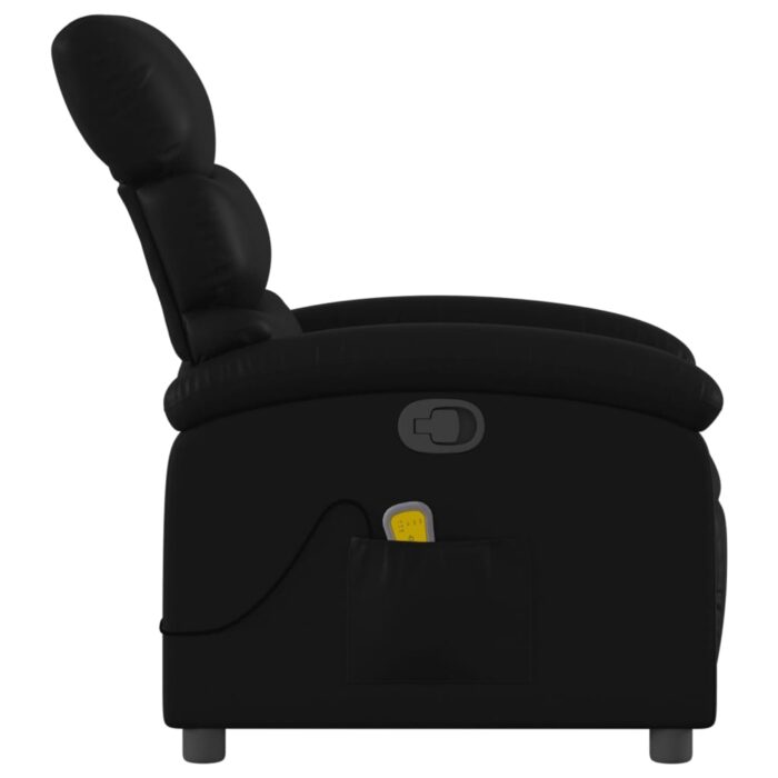 Fauteuil de massage inclinable noir similicuir – Image 3