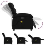 Fauteuil de massage inclinable noir similicuir – Image 5