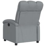 Fauteuil inclinable en tissu gris clair – Image 3