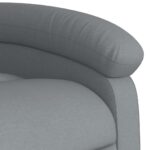 Fauteuil inclinable en tissu gris clair – Image 6