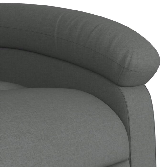Fauteuil inclinable en tissu gris foncé – Image 6