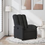 Fauteuil inclinable en tissu noir