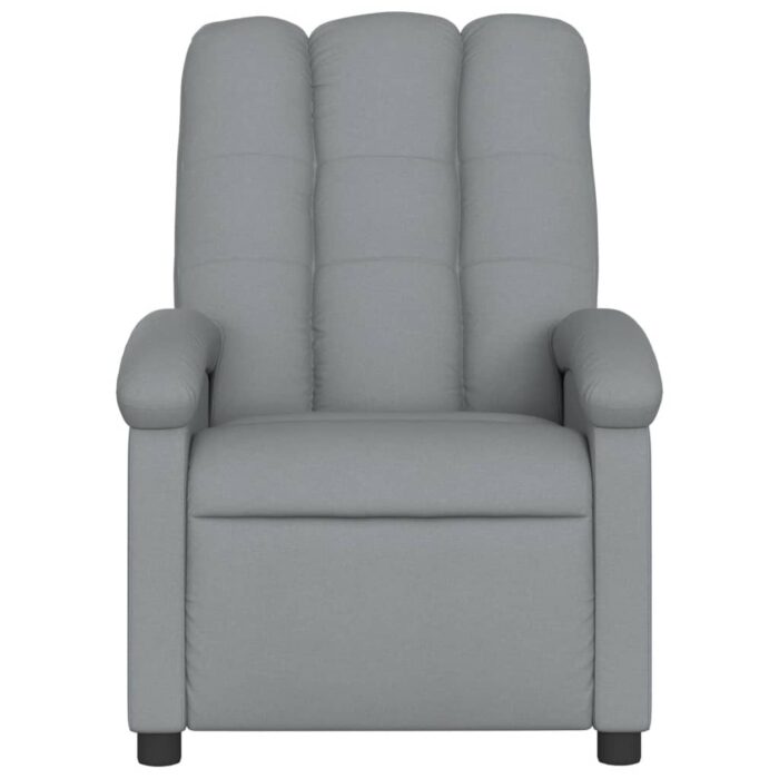 Fauteuil de massage inclinable gris clair tissu – Image 2