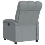 Fauteuil de massage inclinable gris clair tissu – Image 4