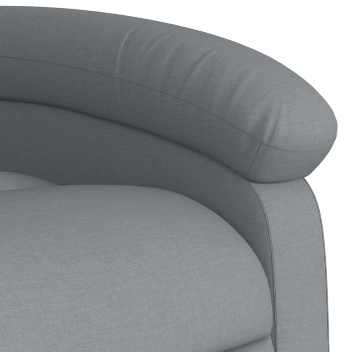 Fauteuil de massage inclinable gris clair tissu – Image 7