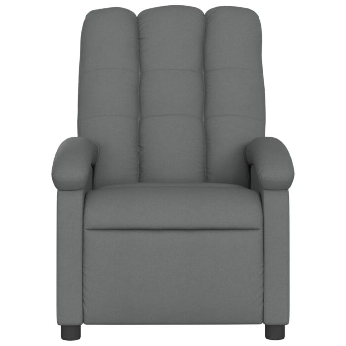 Fauteuil de massage inclinable gris foncé tissu – Image 2