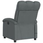 Fauteuil de massage inclinable gris foncé tissu – Image 4