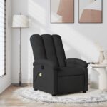 Fauteuil de massage inclinable noir tissu
