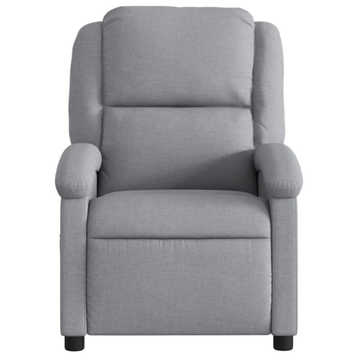 Fauteuil inclinable gris clair tissu – Image 4