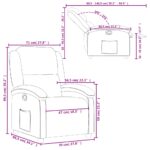 Fauteuil inclinable gris clair tissu – Image 9