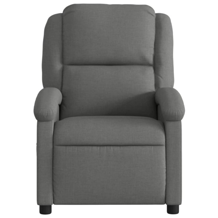 Fauteuil inclinable gris foncé tissu – Image 4