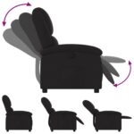 Fauteuil inclinable noir tissu – Image 2