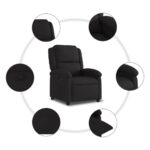 Fauteuil inclinable noir tissu – Image 3