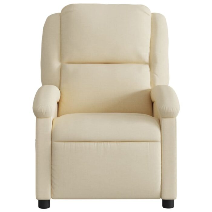Fauteuil inclinable crème tissu – Image 4