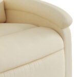 Fauteuil inclinable crème tissu – Image 6