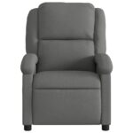 Fauteuil inclinable de massage en tissu gris foncé – Image 5
