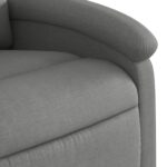 Fauteuil inclinable de massage en tissu gris foncé – Image 7
