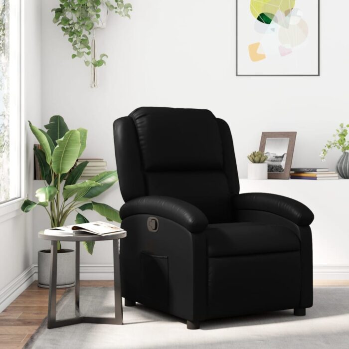 3205444_1.jpg Fauteuil inclinable noir similicuir – Image 1