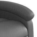 Fauteuil inclinable gris similicuir – Image 6