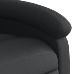 Fauteuil de massage inclinable noir cuir véritable – Image 7