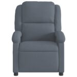 Fauteuil inclinable en velours gris foncé – Image 4