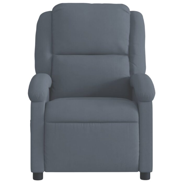 Fauteuil inclinable en velours gris foncé – Image 4
