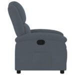 Fauteuil inclinable en velours gris foncé – Image 5