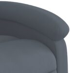Fauteuil inclinable en velours gris foncé – Image 6
