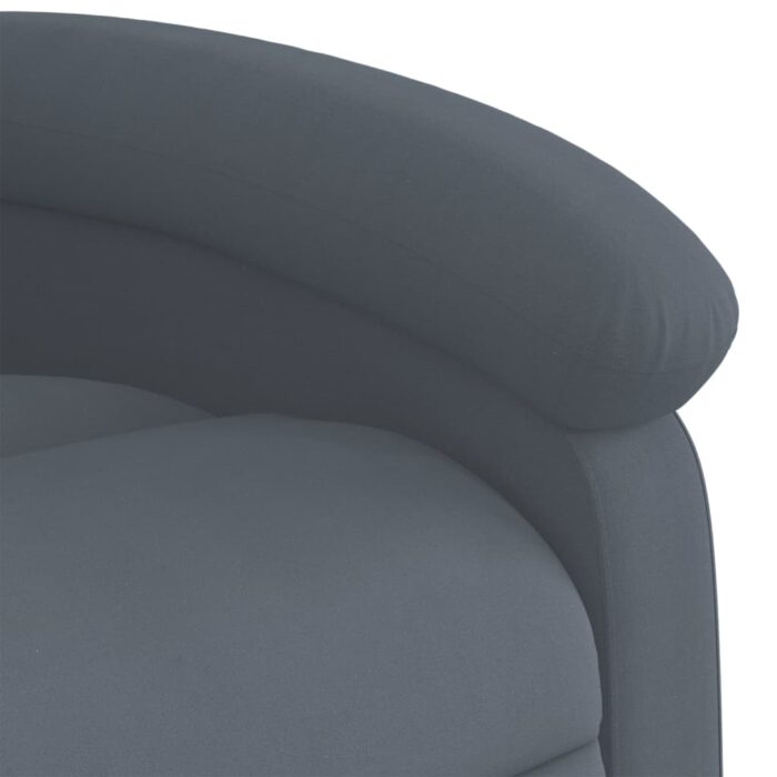 Fauteuil inclinable en velours gris foncé – Image 6