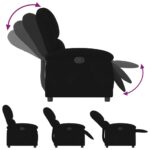 Fauteuil inclinable en velours noir – Image 2