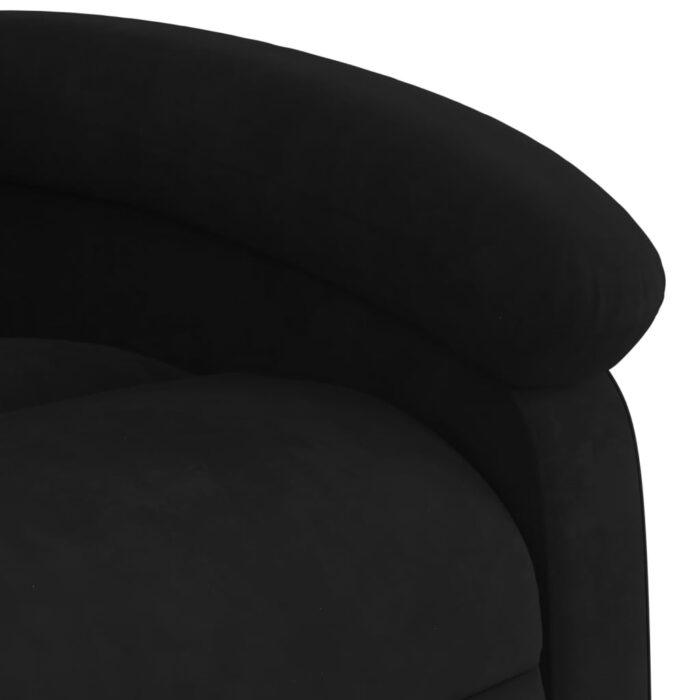 Fauteuil inclinable en velours noir – Image 6