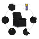 Fauteuil de massage inclinable noir velours – Image 4