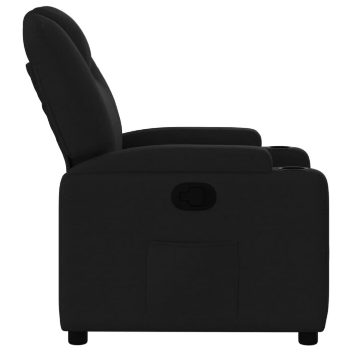 Fauteuil inclinable en tissu noir – Image 5