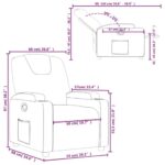 Fauteuil inclinable en tissu noir – Image 9