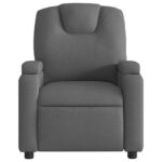 Fauteuil de massage inclinable gris foncé tissu – Image 5