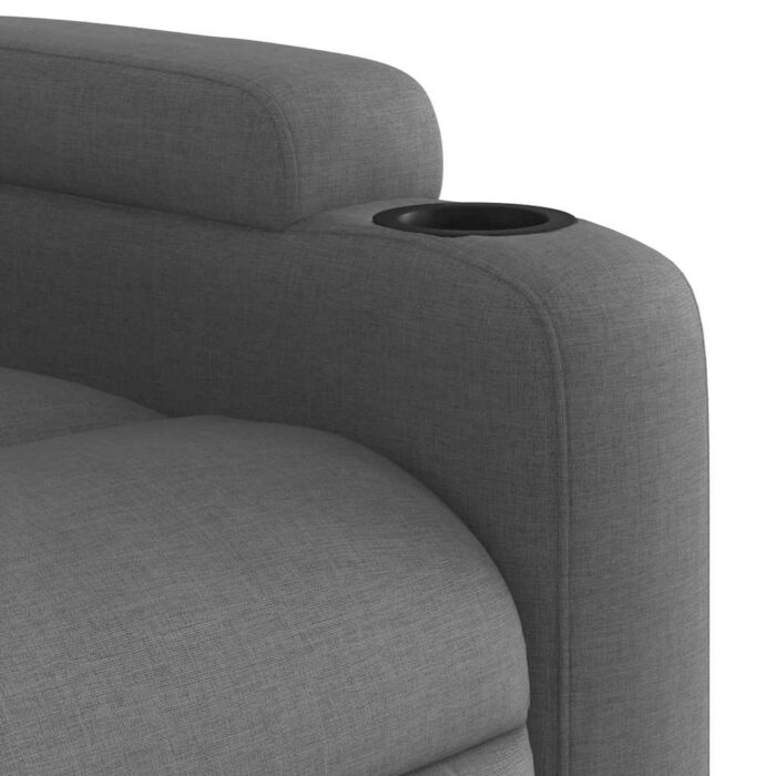 Fauteuil de massage inclinable gris foncé tissu – Image 7