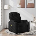 Fauteuil inclinable de massage en tissu noir