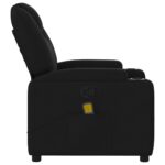 Fauteuil inclinable de massage en tissu noir – Image 6