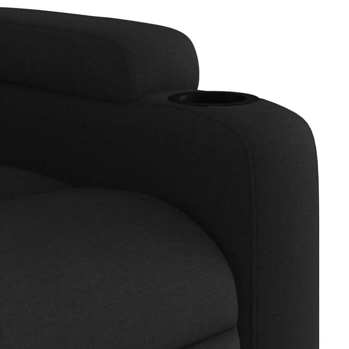 Fauteuil inclinable de massage en tissu noir – Image 7