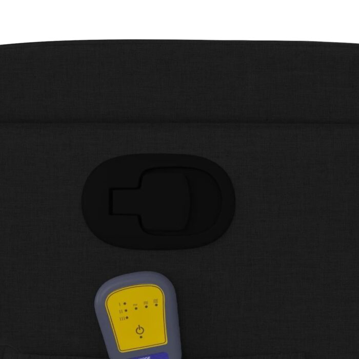 Fauteuil inclinable de massage en tissu noir – Image 8