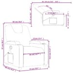 Fauteuil inclinable de massage en tissu crème – Image 10