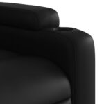 Fauteuil de massage inclinable noir similicuir – Image 7