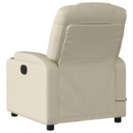 Fauteuil de massage inclinable crème similicuir – Image 2