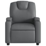 Fauteuil de massage inclinable gris similicuir – Image 5